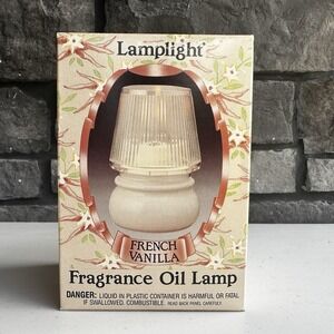 Vintage 90s Lamplight Farms Fragrance Oil Lamp - FRENCH VANILLA - Granny Cottage